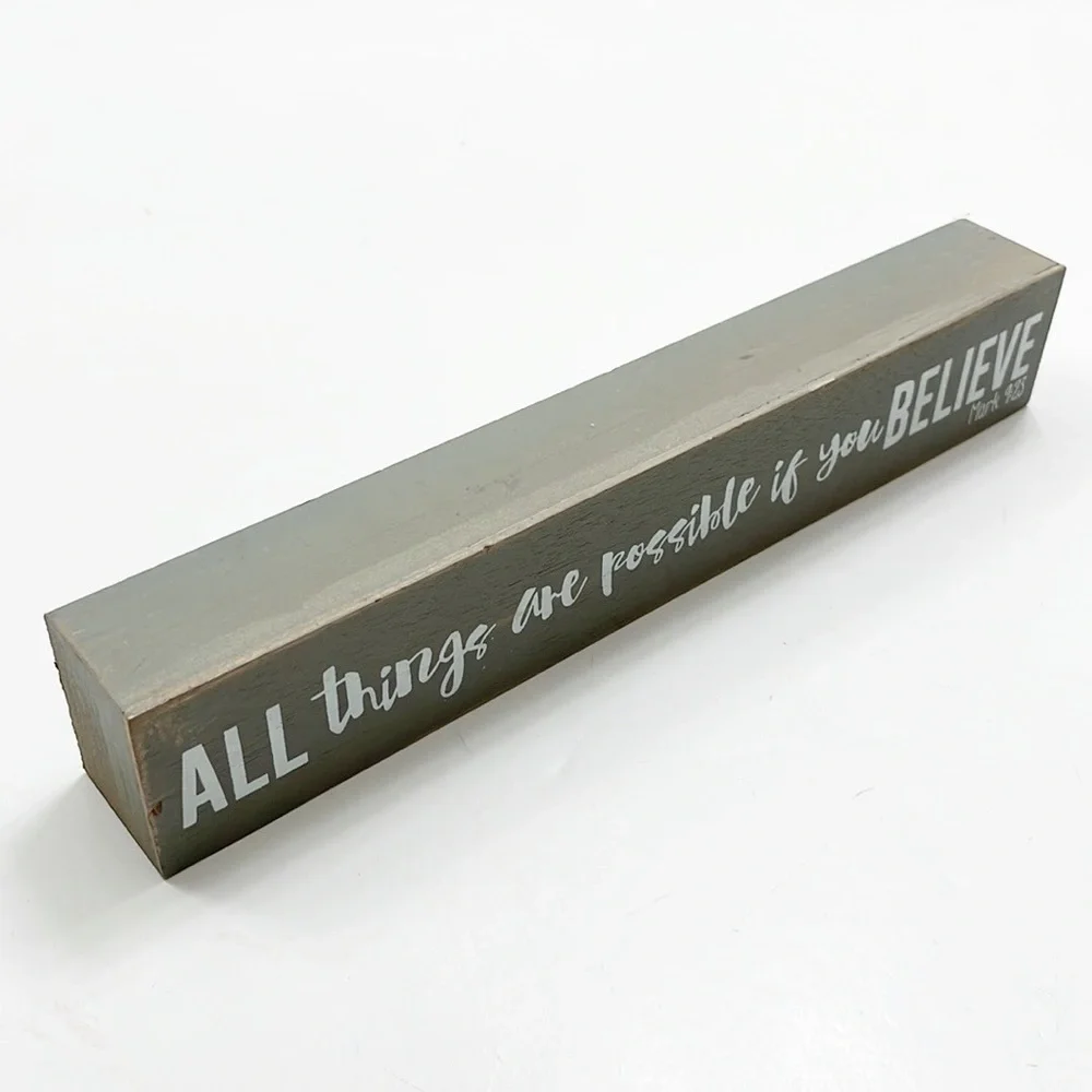 Hobby Lobby All Things Are Possible If You Believe Mark 9:23 rustic wood decor